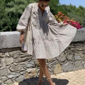 H&M Conscious A-line Floral Dress Blogger Favorite size M